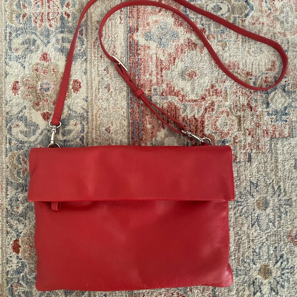 🌹Danier red leather, cross body bag